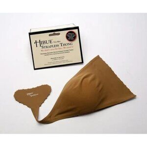 Hibue Strapless Invisible Thong for Men Mocha Brown Size L/XL Reusable